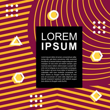 Geometrik şekilli soyut arkaplan vektör çizimleri süslemeler ve çizgili desenler.