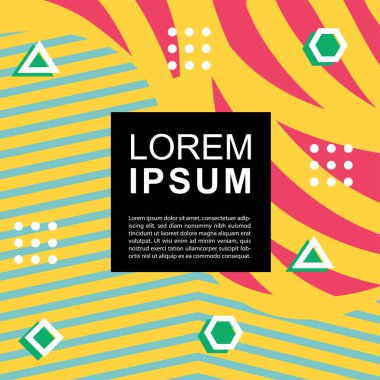 Geometrik şekilli soyut arkaplan vektör çizimleri süslemeler ve çizgili desenler.