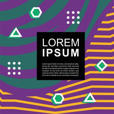 Geometrik şekilli soyut arkaplan vektör çizimleri süslemeler ve çizgili desenler.