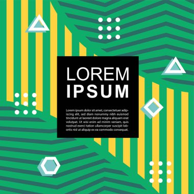 Geometrik şekilli soyut arkaplan vektör çizimleri süslemeler ve çizgili desenler.