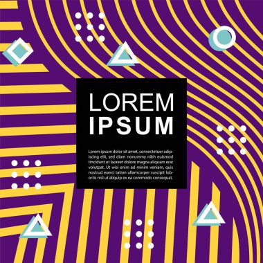 Geometrik şekilli soyut arkaplan vektör çizimleri süslemeler ve çizgili desenler.