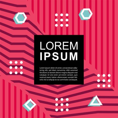 Geometrik şekilli soyut arkaplan vektör çizimleri süslemeler ve çizgili desenler.