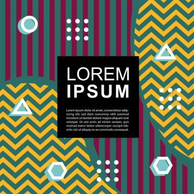 Geometrik şekilli soyut arkaplan vektör çizimleri süslemeler ve çizgili desenler.