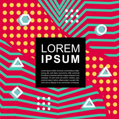 Geometrik şekilli soyut arkaplan vektör çizimleri süslemeler ve çizgili desenler.