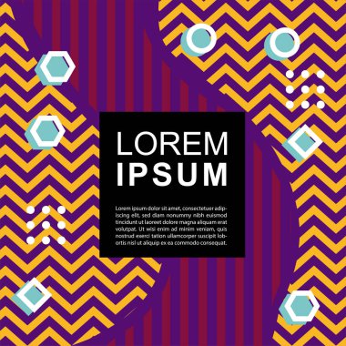 Geometrik şekilli soyut arkaplan vektör çizimleri süslemeler ve çizgili desenler.