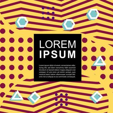 Geometrik şekilli soyut arkaplan vektör çizimleri süslemeler ve çizgili desenler.