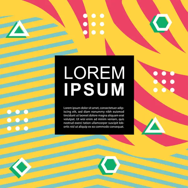 Geometrik şekilli soyut arkaplan vektör çizimleri süslemeler ve çizgili desenler.