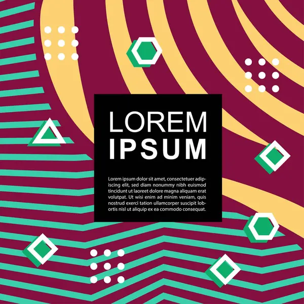 Geometrik şekilli soyut arkaplan vektör çizimleri süslemeler ve çizgili desenler.