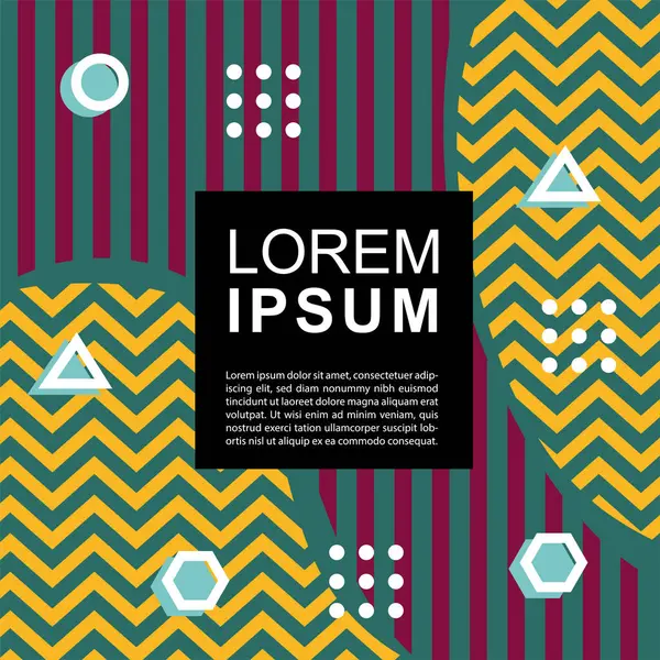 Geometrik şekilli soyut arkaplan vektör çizimleri süslemeler ve çizgili desenler.