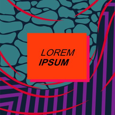 Rastgele eğriler, doku ve dalgalı şekilli soyut arkaplan vektör çizimi. 