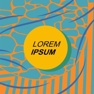 Rastgele eğriler, doku ve dalgalı şekilli soyut arkaplan vektör çizimi. 