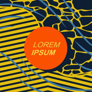 Rastgele eğriler, doku ve dalgalı şekilli soyut arkaplan vektör çizimi. 