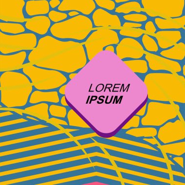 Rastgele eğriler, doku ve dalgalı şekilli soyut arkaplan vektör çizimi. 