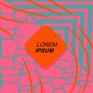 Rastgele eğriler, doku ve dalgalı şekilli soyut arkaplan vektör çizimi. 