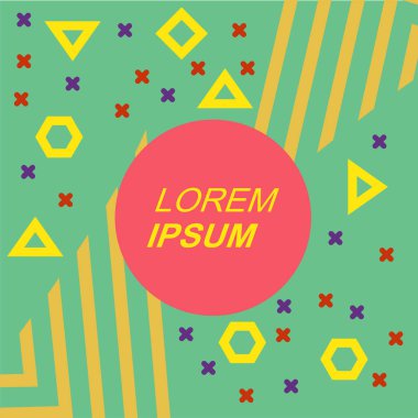 Çizgili dokunun ve geometrik şekillerin soyut arkaplanı süslemeler. Soyut arkaplan vektör sanatı.