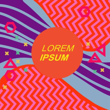 Çizgili dokunun ve geometrik şekillerin soyut arkaplanı süslemeler. Soyut arkaplan vektör sanatı.