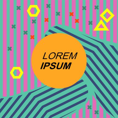 Çizgili dokunun ve geometrik şekillerin soyut arkaplanı süslemeler. Soyut arkaplan vektör sanatı.
