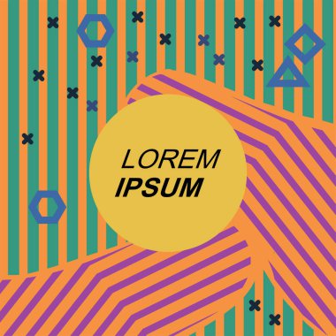 Çizgili dokunun ve geometrik şekil süslemelerinin soyut arkaplanı. Soyut arkaplan vektör sanatı.