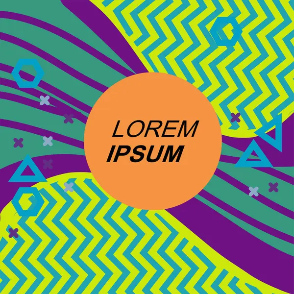 Zig-zag çizgili desen ve dalgalı şekillerin soyut arkaplanı. Soyut arkaplan vektör sanatı.