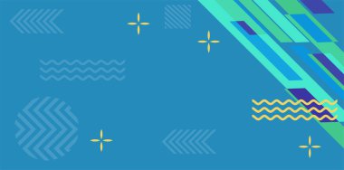 Modern Soyut Mozaik Geometrik Şekiller ve Süslü Vektör Tasarımı. Geometrik şekillerin mozaiğiyle soyut arkaplan.