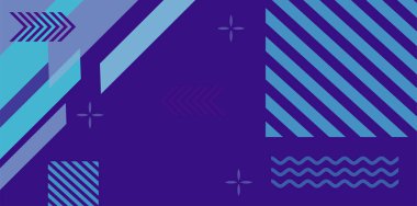 Modern Soyut Mozaik Geometrik Şekiller ve Süslü Vektör Tasarımı. Geometrik şekillerin mozaiğiyle soyut arkaplan.