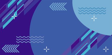 Modern Soyut Mozaik Geometrik Şekiller ve Süslü Vektör Tasarımı. Geometrik şekillerin mozaiğiyle soyut arkaplan.