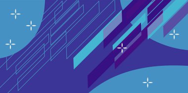 Modern Soyut Mozaik Geometrik Şekiller ve Süslü Vektör Tasarımı. Geometrik şekillerin mozaiğiyle soyut arkaplan.