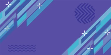 Modern Soyut Mozaik Geometrik Şekiller ve Süslü Vektör Tasarımı. Geometrik şekillerin mozaiğiyle soyut arkaplan.