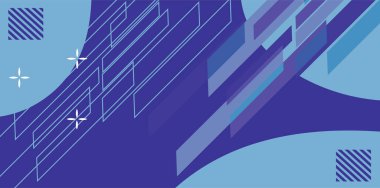 Modern Soyut Mozaik Geometrik Şekiller ve Süslü Vektör Tasarımı. Geometrik şekillerin mozaiğiyle soyut arkaplan.