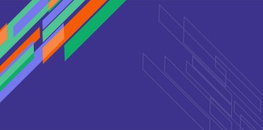 Modern Soyut Mozaik Geometrik Şekiller ve Süslü Vektör Tasarımı. Geometrik şekillerin mozaiğiyle soyut arkaplan.