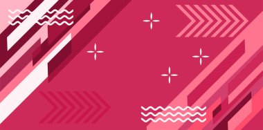 Modern Soyut Mozaik Geometrik Şekiller ve Süslü Vektör Tasarımı. Geometrik şekillerin mozaiğiyle soyut arkaplan.