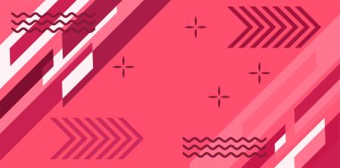 Modern Soyut Mozaik Geometrik Şekiller ve Süslü Vektör Tasarımı. Geometrik şekillerin mozaiğiyle soyut arkaplan.