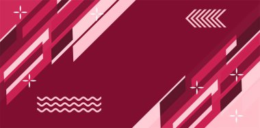 Modern Soyut Mozaik Geometrik Şekiller ve Süslü Vektör Tasarımı. Geometrik şekillerin mozaiğiyle soyut arkaplan.