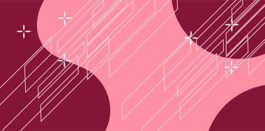 Modern Soyut Mozaik Geometrik Şekiller ve Süslü Vektör Tasarımı. Geometrik şekillerin mozaiğiyle soyut arkaplan.