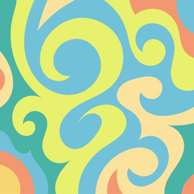 Renkli dalgalı şekilli soyut bir arkaplan. Akan eğrilerle, doku süslemeleriyle soyut kare arkaplan. Poster veya ilgili herhangi bir grafik tasarım amacı için soyut arkaplan