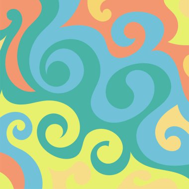 Renkli dalgalı şekilli soyut bir arkaplan. Akan eğrilerle, doku süslemeleriyle soyut kare arkaplan. Poster veya ilgili herhangi bir grafik tasarım amacı için soyut arkaplan