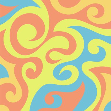 Renkli dalgalı şekilli soyut bir arkaplan. Akan eğrilerle, doku süslemeleriyle soyut kare arkaplan. Poster veya ilgili herhangi bir grafik tasarım amacı için soyut arkaplan