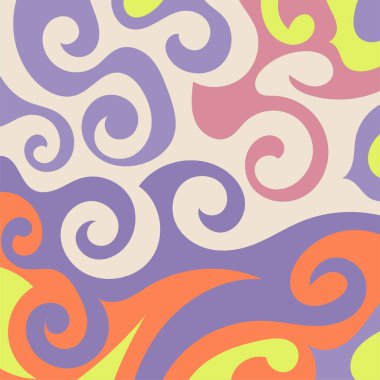 Renkli dalgalı şekilli soyut bir arkaplan. Akan eğrilerle, doku süslemeleriyle soyut kare arkaplan. Poster veya ilgili herhangi bir grafik tasarım amacı için soyut arkaplan