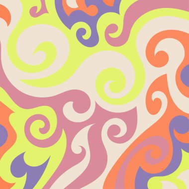 Renkli dalgalı şekilli soyut bir arkaplan. Akan eğrilerle, doku süslemeleriyle soyut kare arkaplan. Poster veya ilgili herhangi bir grafik tasarım amacı için soyut arkaplan