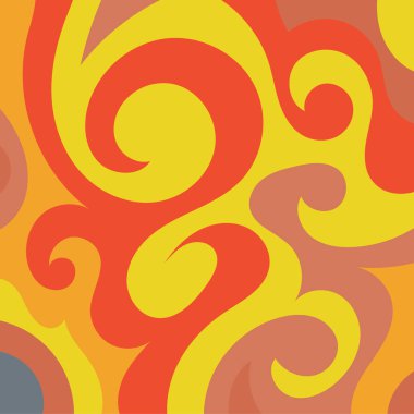 Renkli dalgalı şekilli soyut bir arkaplan. Akan eğrilerle, doku süslemeleriyle soyut kare arkaplan. Poster veya ilgili herhangi bir grafik tasarım amacı için soyut arkaplan