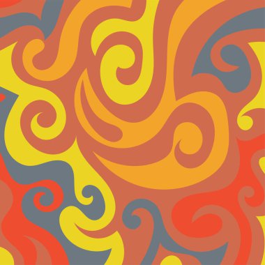 Kıvrımlı kıvrımlı doku süslemeleri olan soyut kare arkaplan. Renkli dalgalı şekilli soyut bir arkaplan. Poster veya ilgili herhangi bir grafik tasarım amacı için soyut arkaplan