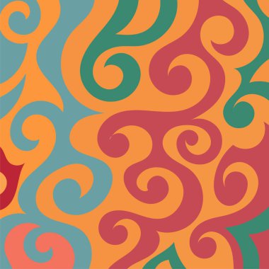 Girdap kıvrımlı doku süslemeleriyle soyut kare arkaplan.