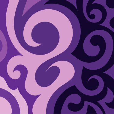 Girdap kıvrımlı doku süslemeleriyle soyut kare arkaplan.