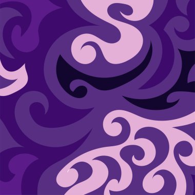 Girdap kıvrımlı doku süslemeleriyle soyut kare arkaplan.