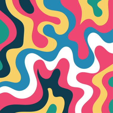 Girdap kıvrımlı doku süslemeleriyle soyut kare arkaplan.