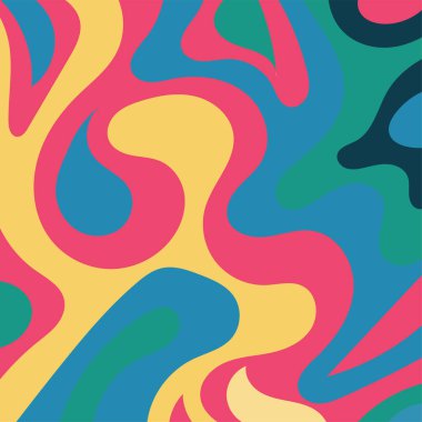 Girdap kıvrımlı doku süslemeleriyle soyut kare arkaplan.