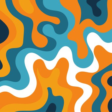 Girdap kıvrımlı doku süslemeleriyle soyut kare arkaplan.