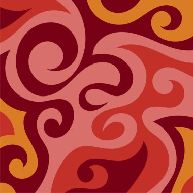 Girdap kıvrımlı doku süslemeleriyle soyut kare arkaplan.