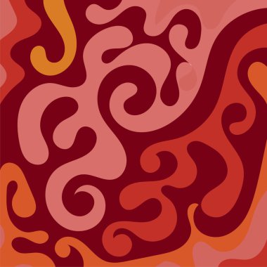 Girdap kıvrımlı doku süslemeleriyle soyut kare arkaplan.