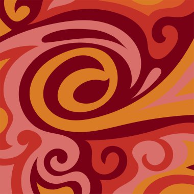 Girdap kıvrımlı doku süslemeleriyle soyut kare arkaplan.